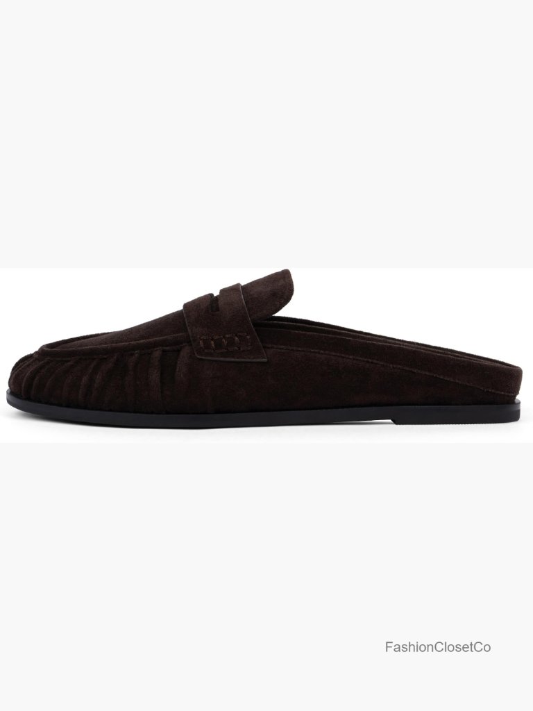Women's Mules Penny Loafers Comfortable Dressy Slip On Backless Flats Slides